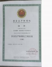 安全生產(chǎn)標(biāo)準(zhǔn)化三級(jí)企業(yè)